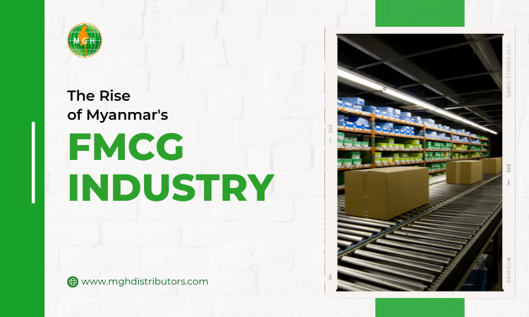 Image of cartons containing FMCG products in a FMCG industry warehouse